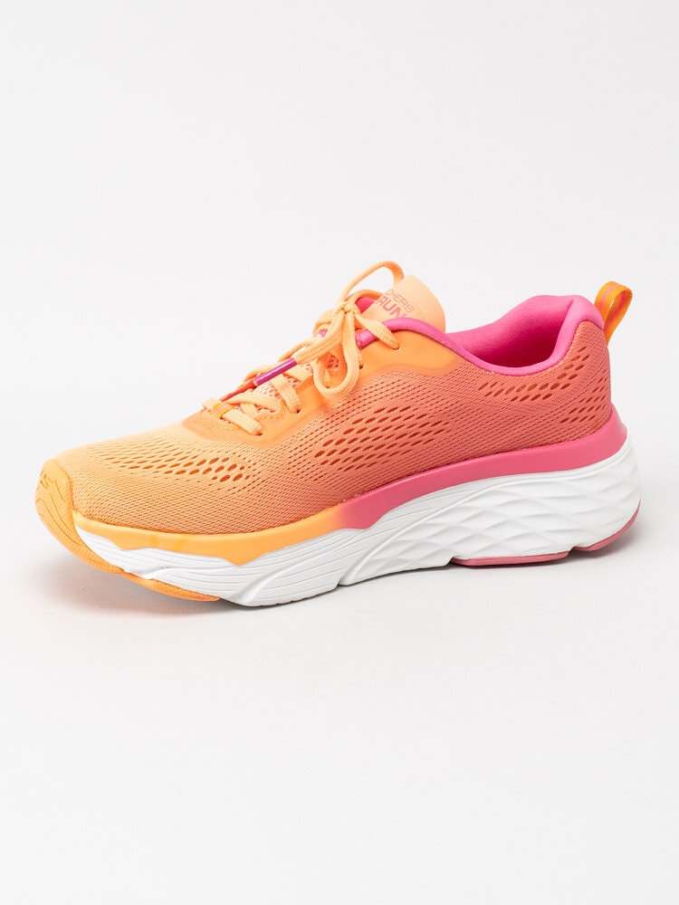 Skechers - Max Cushioning Elite - Orange sportskor med stickad textilöverdel