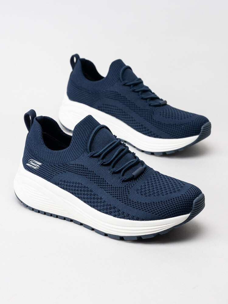 Skechers - BOBS Sparrow 2.0 - Marinblå slip on sportskor i textil