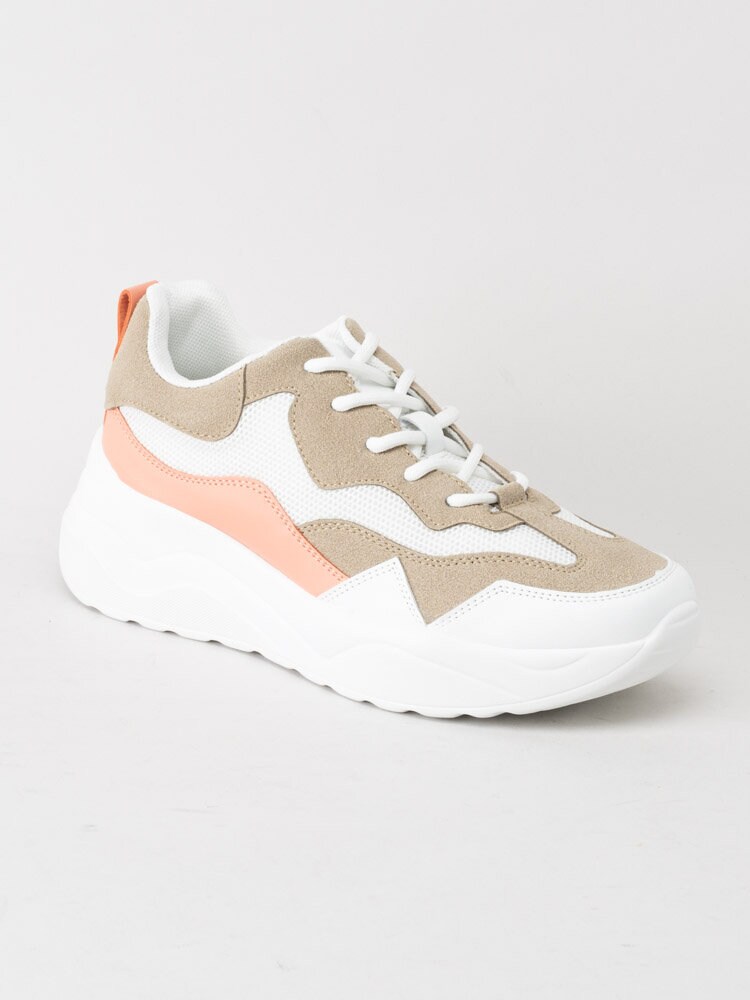 Duffy - Beige platåsneakers