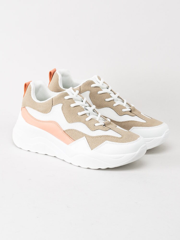 Duffy - Beige platåsneakers