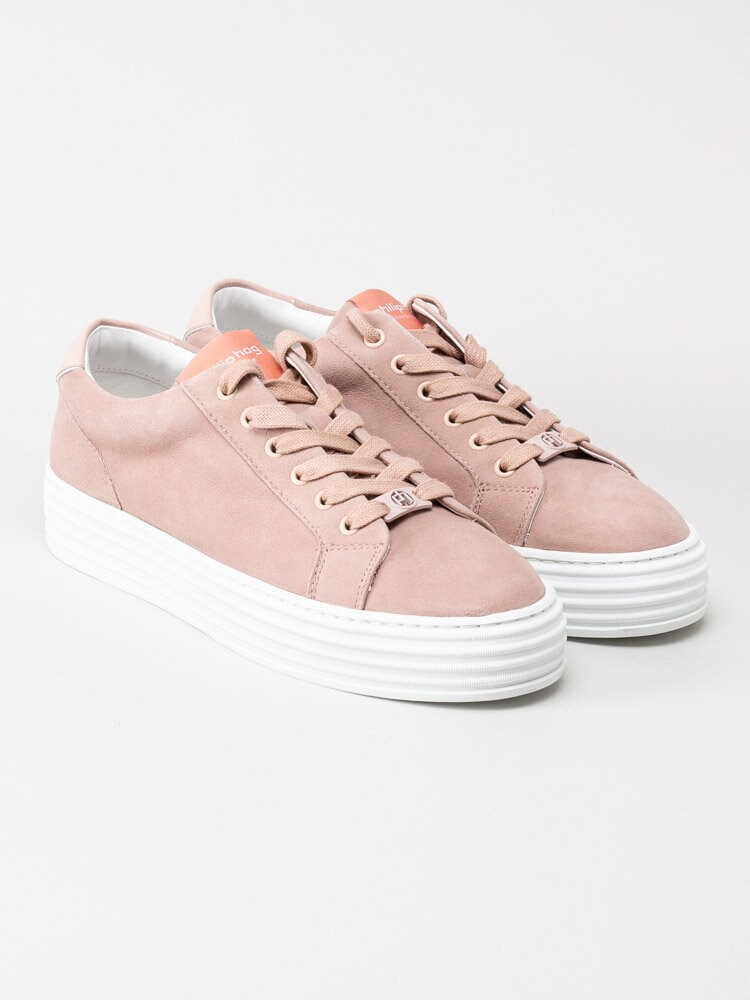 Philip Hog - Molly - Rosa platåsneakers i mocka