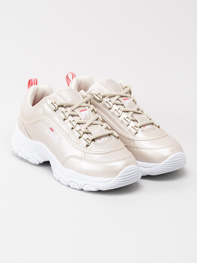 FILA - Strada F Women - Champagnefärgade sneakers i skinn