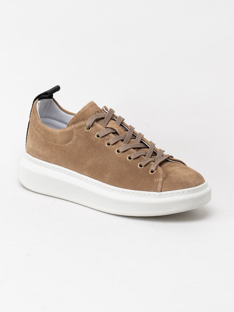 Pavement - Dee - Beige platåsneakers i mocka