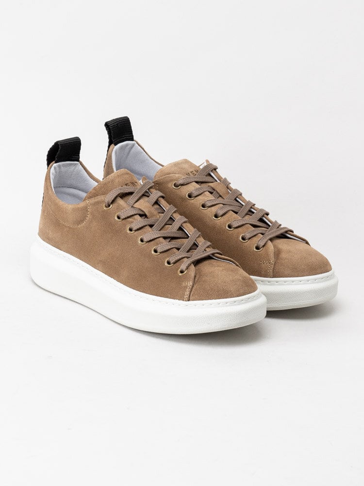 Pavement - Dee - Beige platåsneakers i mocka