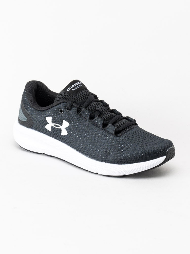 Under Armour - W Charged Pursuit 2 - Svarta sportskor med vit sula