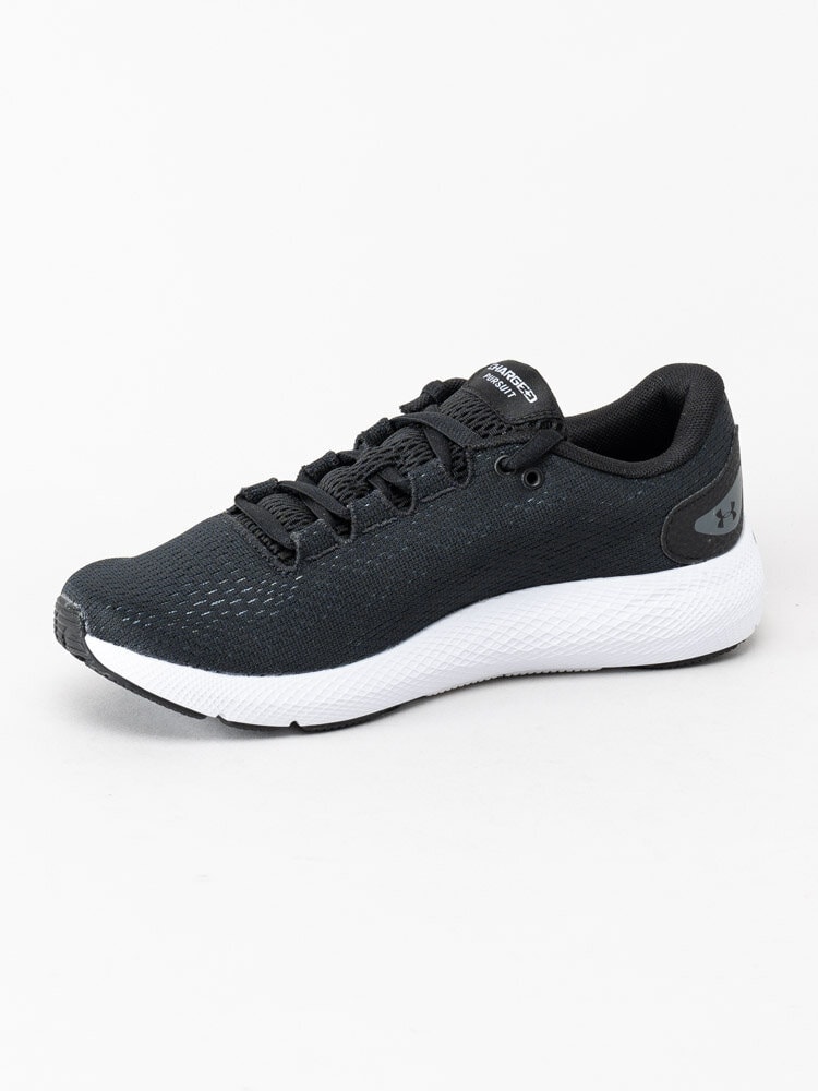 Under Armour - W Charged Pursuit 2 - Svarta sportskor med vit sula