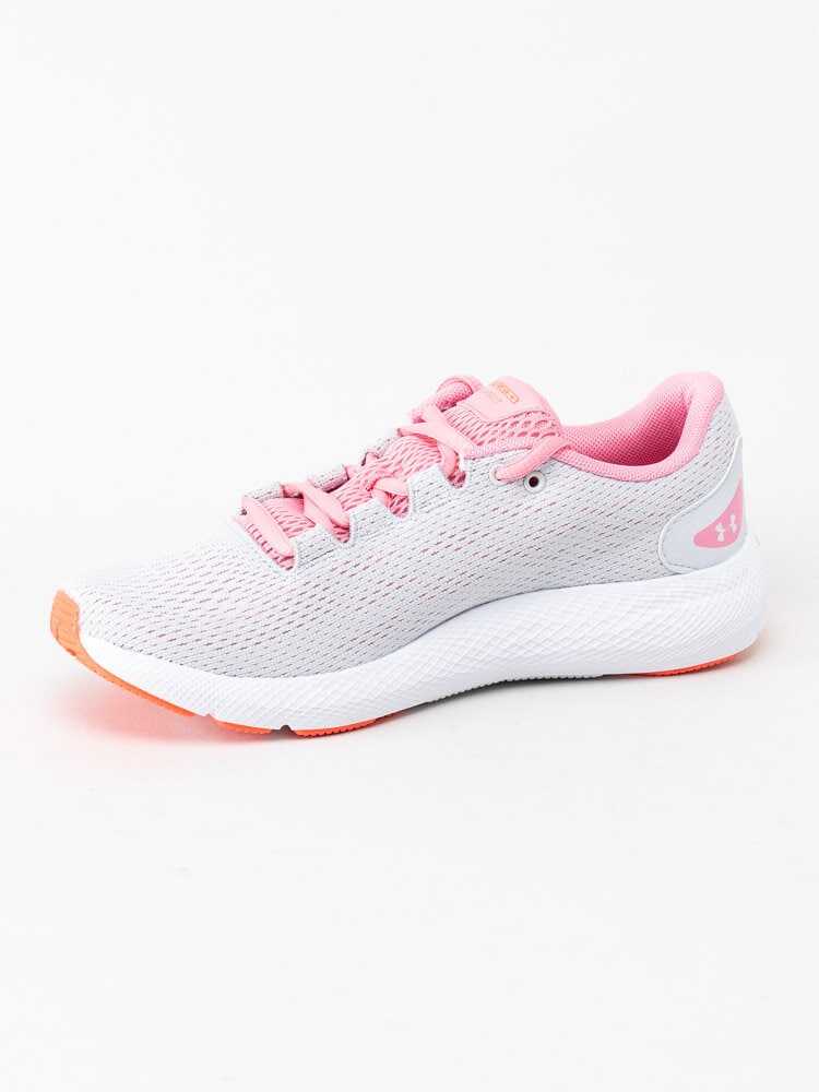 Under Armour - W Charged Pursuit 2 - Grå sportskor med rosa detaljer