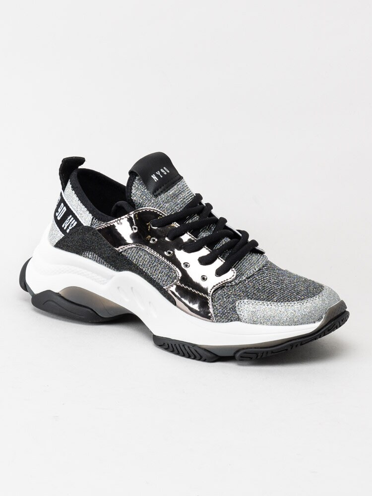 Steve Madden - Ajax - Silverglittriga chunky sneakers