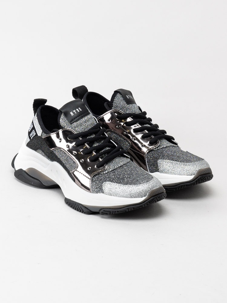 Steve Madden - Ajax - Silverglittriga chunky sneakers