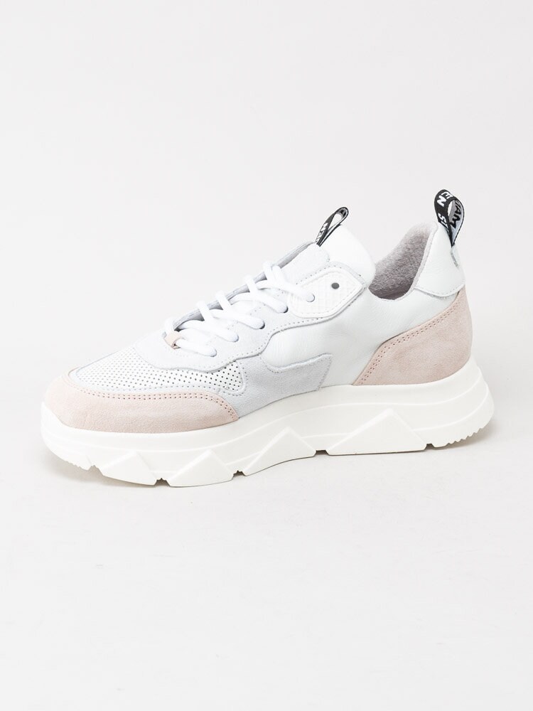 Steve Madden - Pitty - Vita platåsneakers med rosa detaljer