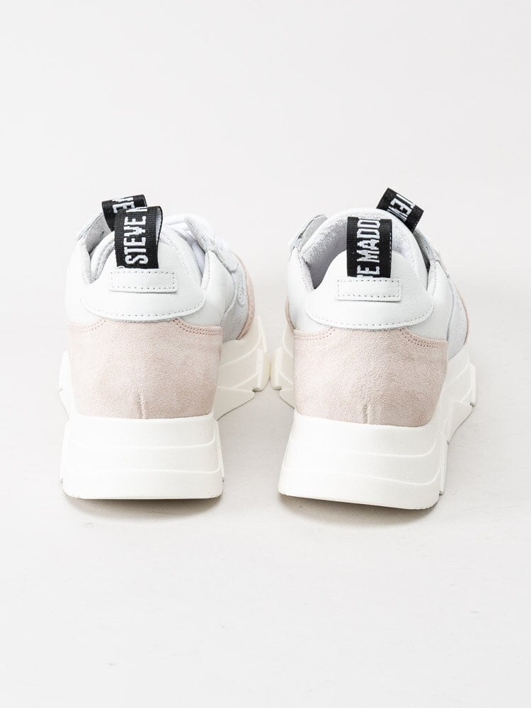 Steve Madden - Pitty - Vita platåsneakers med rosa detaljer