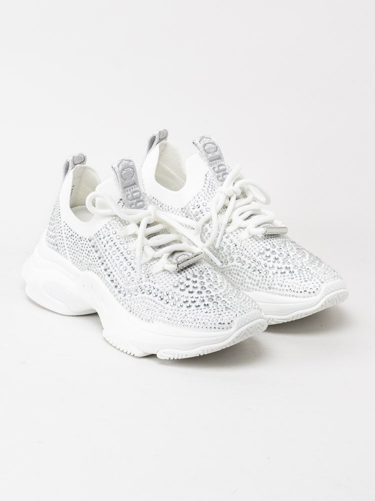 Steve Madden - Mackie - Vita chunky sneakers med strass