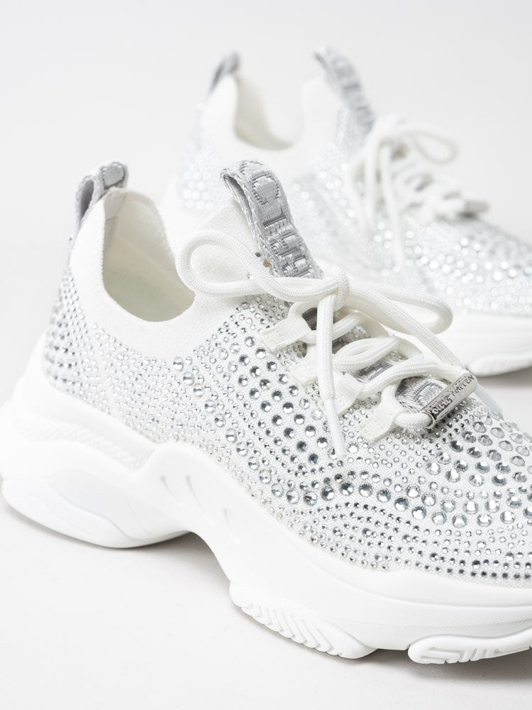 Steve Madden - Mackie - Vita chunky sneakers med strass