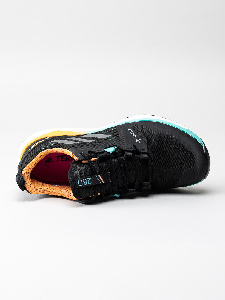 Adidas - Terrex Agravic GTX - Svarta sneakers i textil med orange och turkosa detaljer