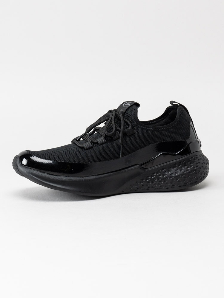 Ara - Svarta slip on sneakers i textil