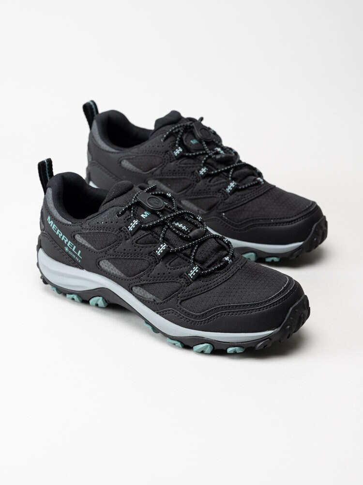 Merrell - West Rim Sport GTX Stretch - Svarta grova promenadskor med Gore-Tex