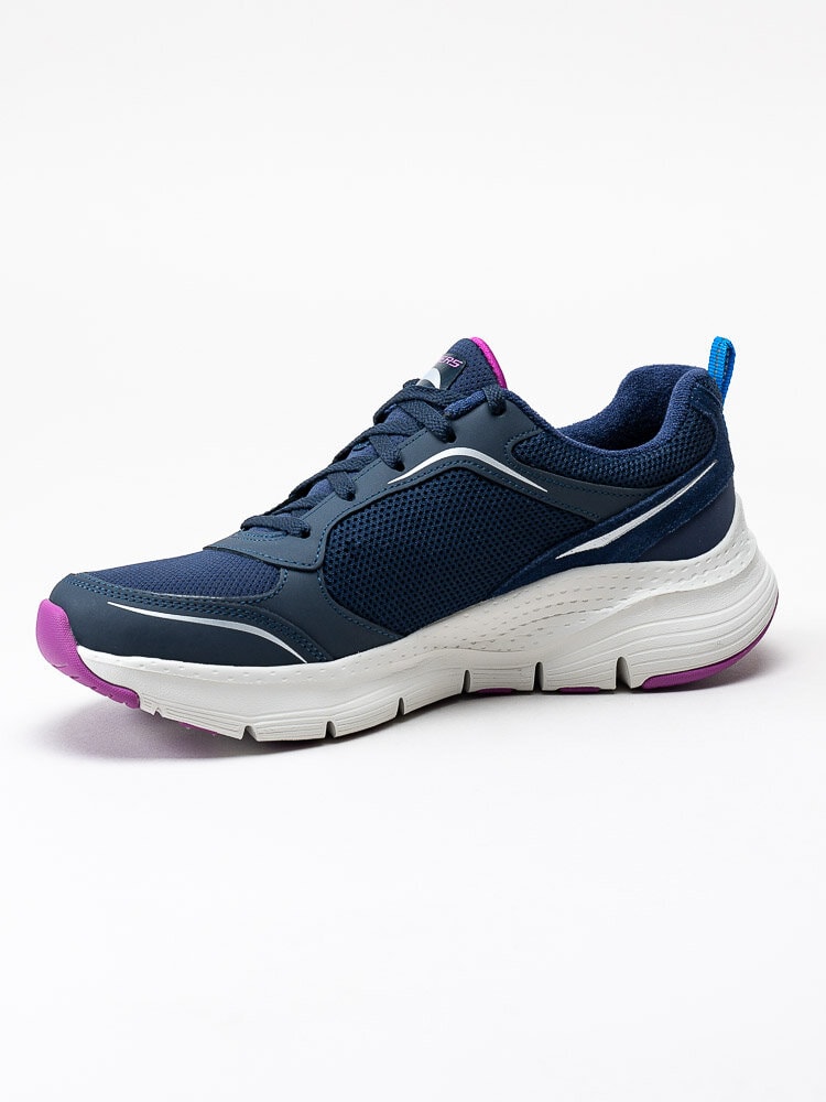 Skechers - Arch Fit - Mörkblå sportskor med rosa och vita detaljer