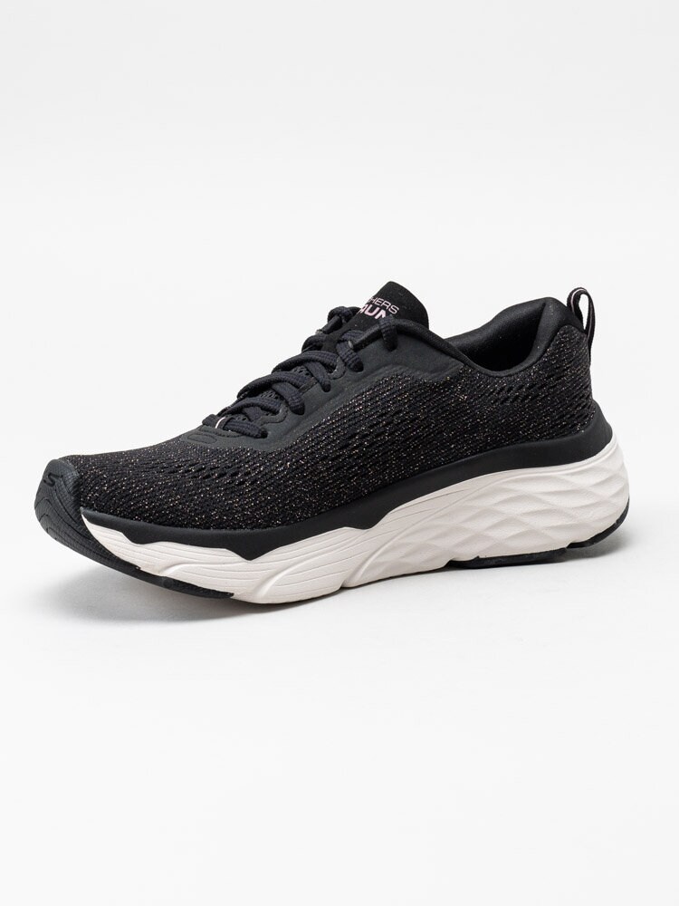 Skechers - Max Cushioning Elite - Svarta glittriga sneakers i textil