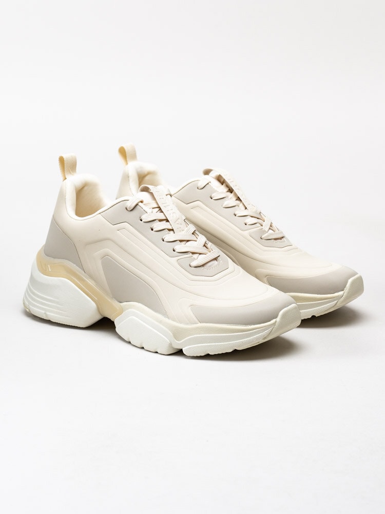 Tamaris - Beige sneakers med reflex