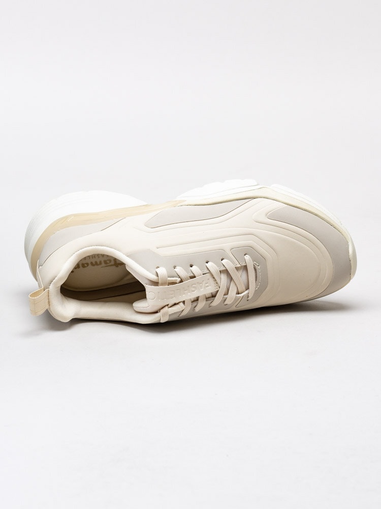 Tamaris - Beige sneakers med reflex