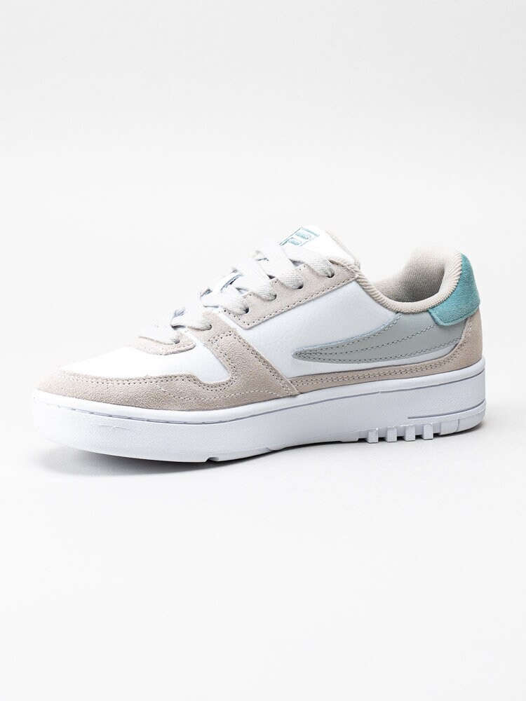 FILA - FXVentuno S Low Wmn - Vita sneakers med grå och turkosa detaljer