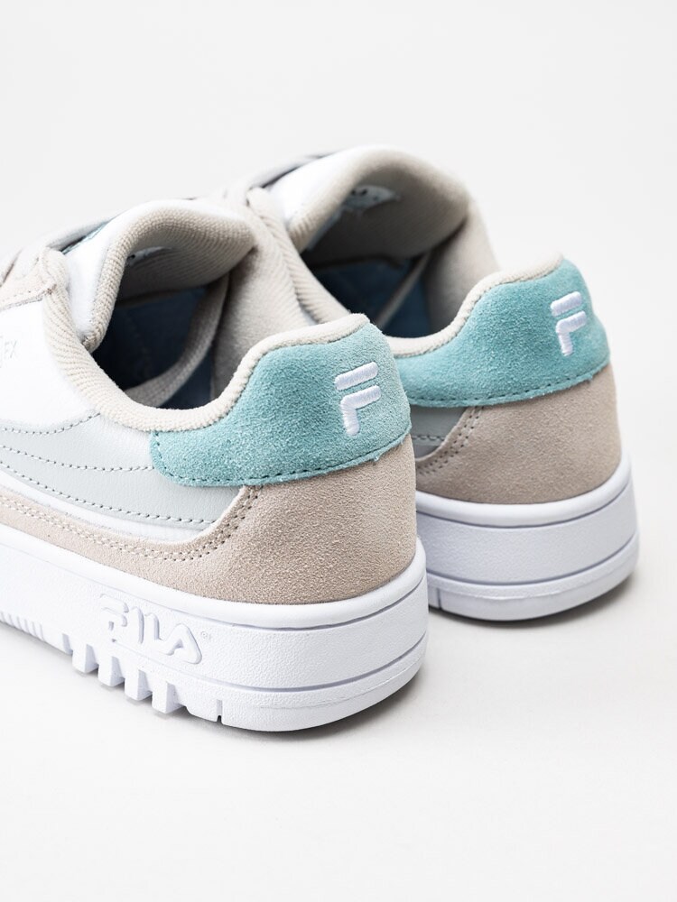 FILA - FXVentuno S Low Wmn - Vita sneakers med grå och turkosa detaljer