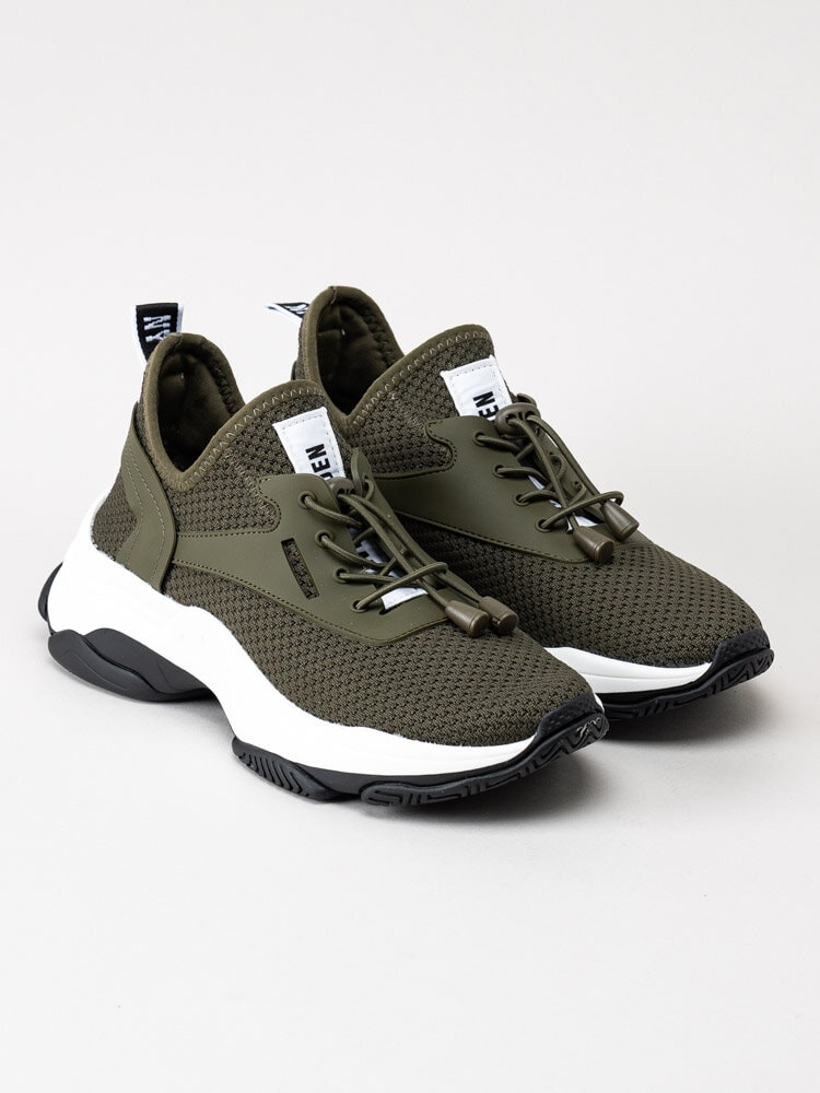 Steve Madden - Match - Olivgröna chunky sneakers i textil