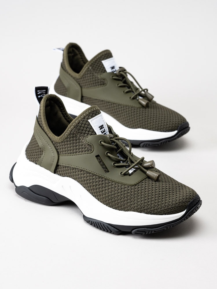 Steve Madden - Match - Olivgröna chunky sneakers i textil