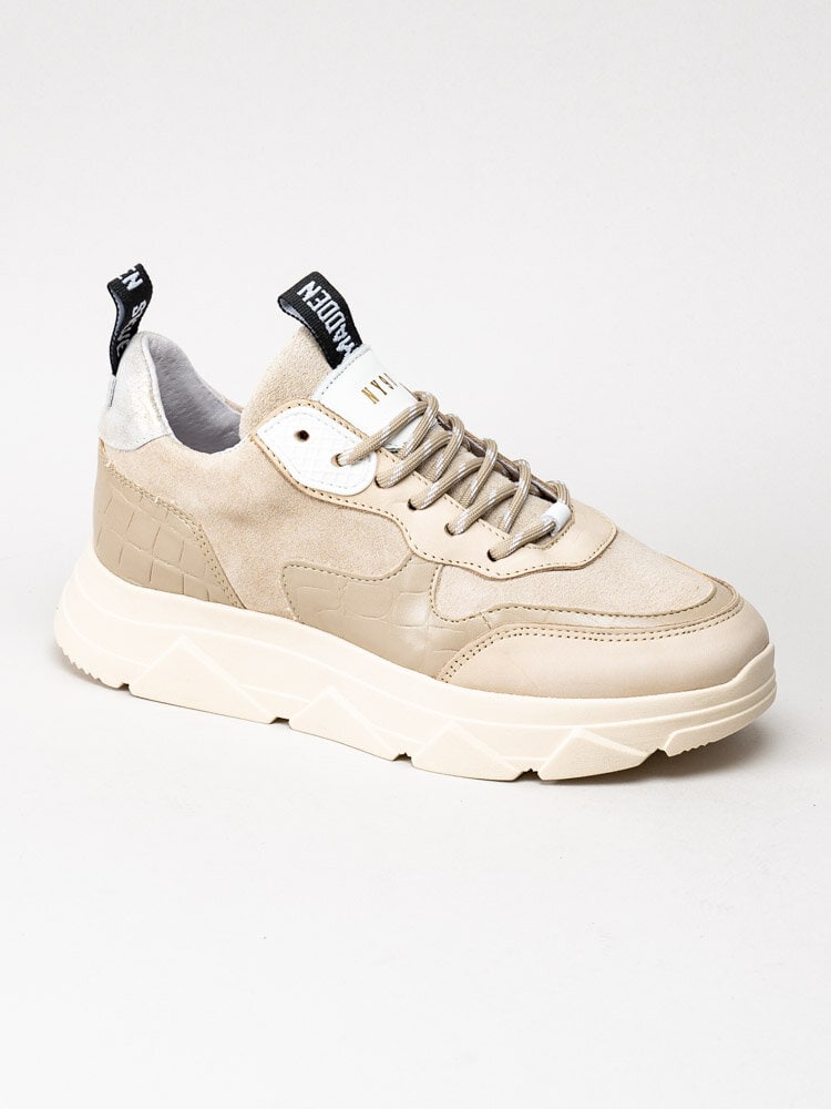 Steve Madden - Pitty - Beige platåsneakers i mocka