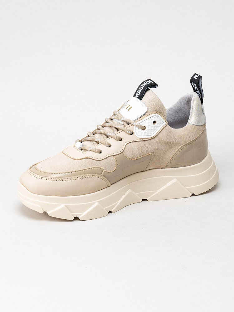 Steve Madden - Pitty - Beige platåsneakers i mocka