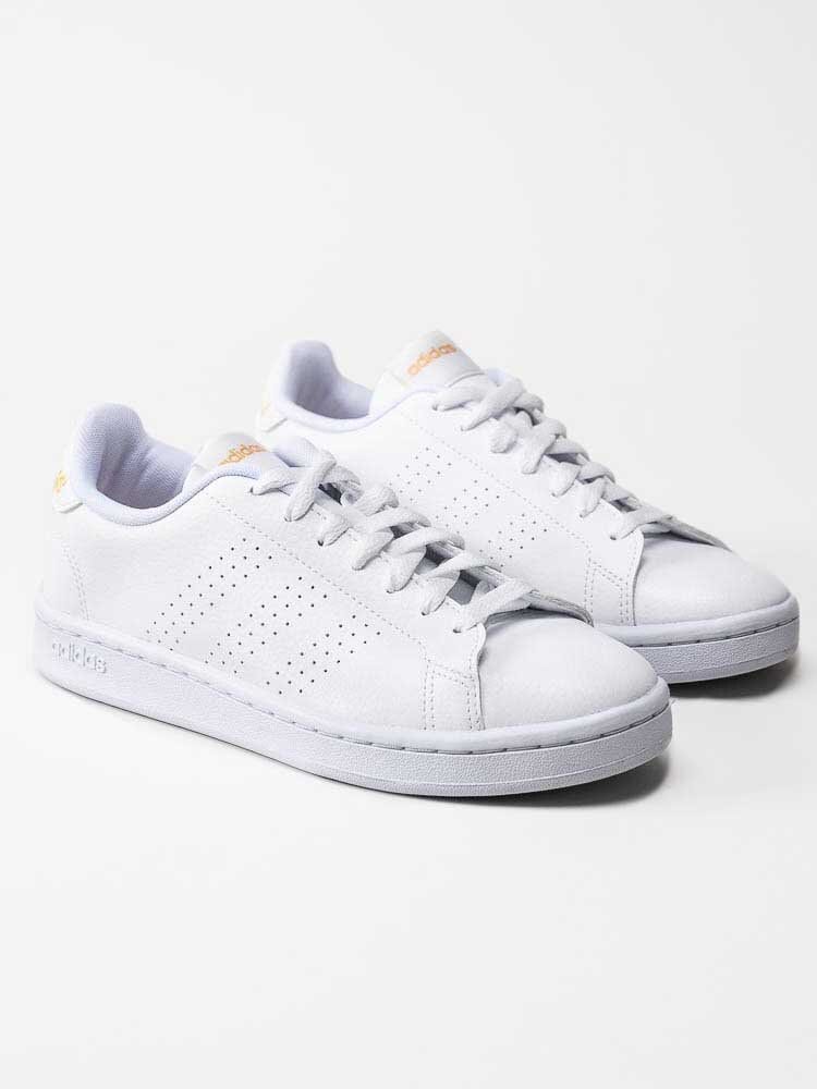 Adidas - Advantage - Vita sneakers i skinnimitation