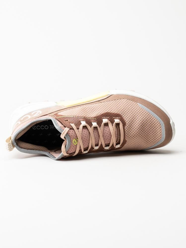 Ecco - Biom 2.1 X Country W low - Rosa sneakers med gula detaljer