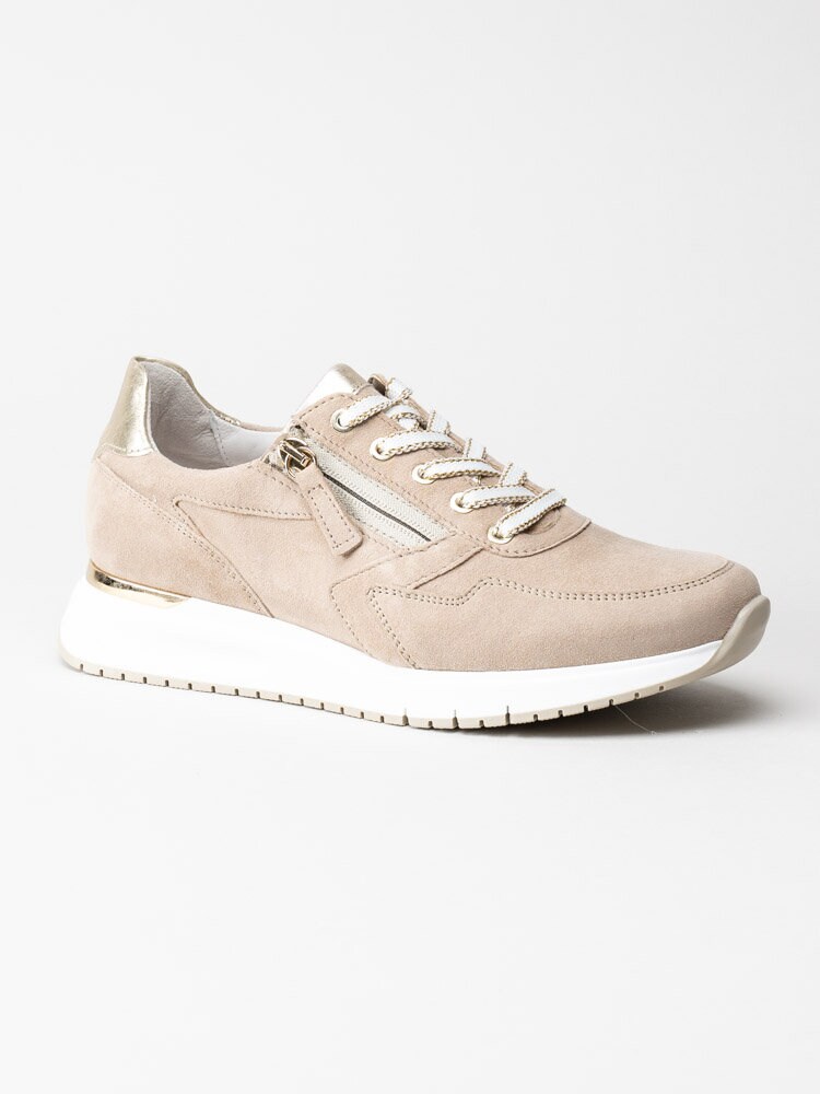 Gabor - Beige sneakers i nubuck