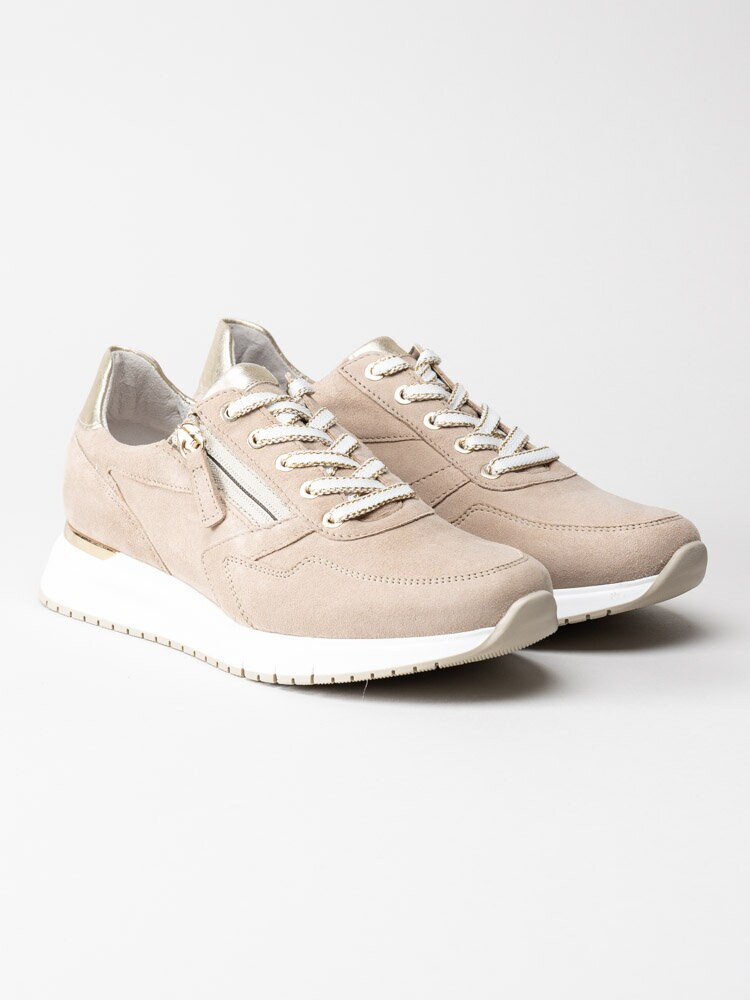 Gabor - Beige sneakers i nubuck