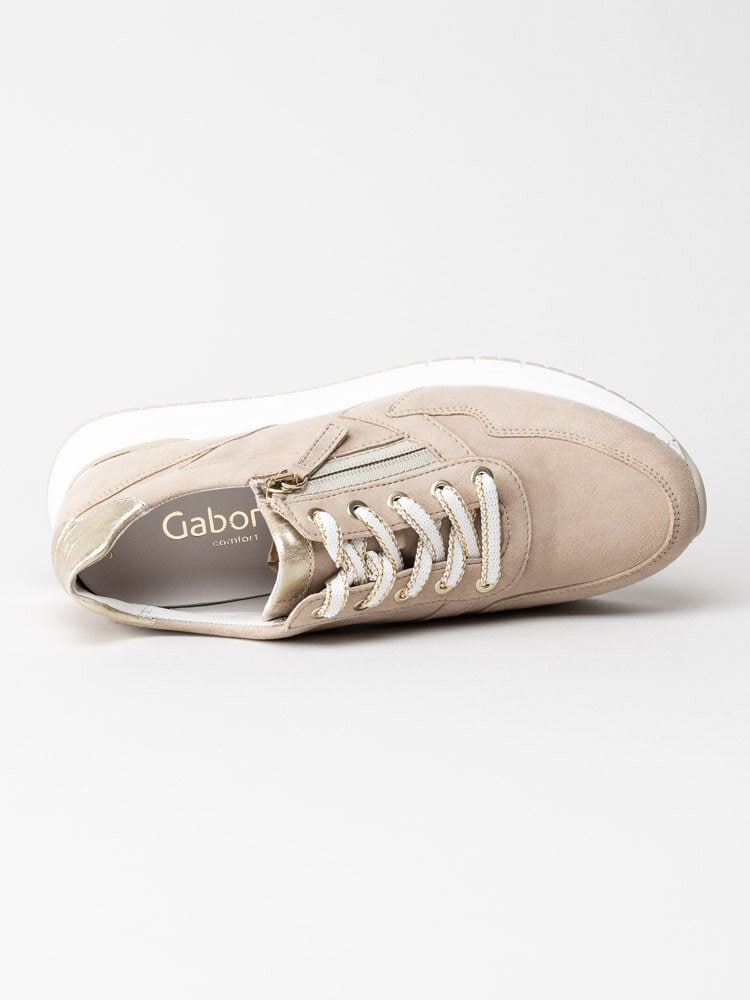 Gabor - Beige sneakers i nubuck