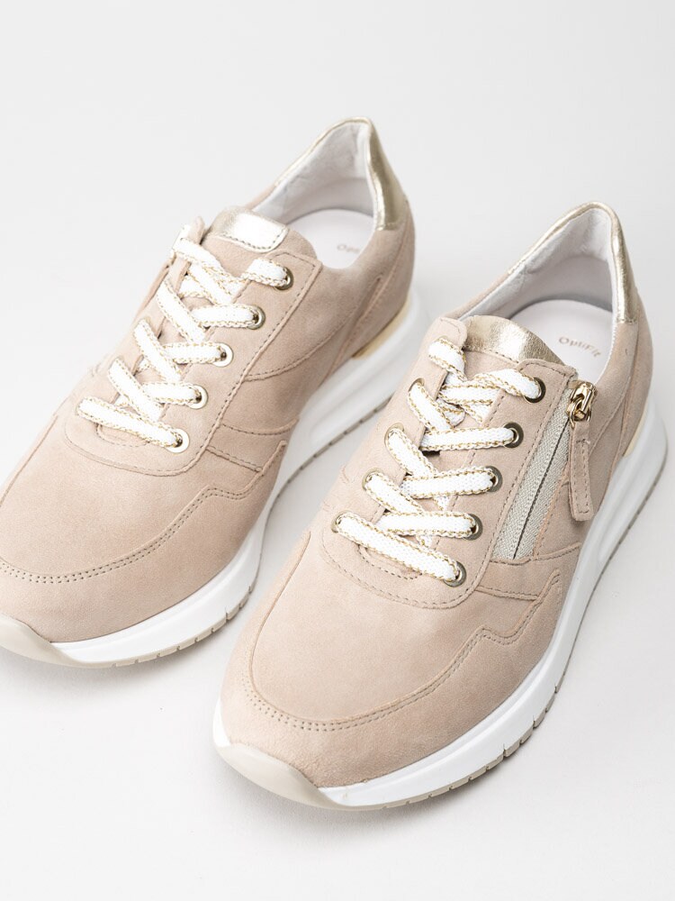 Gabor - Beige sneakers i nubuck