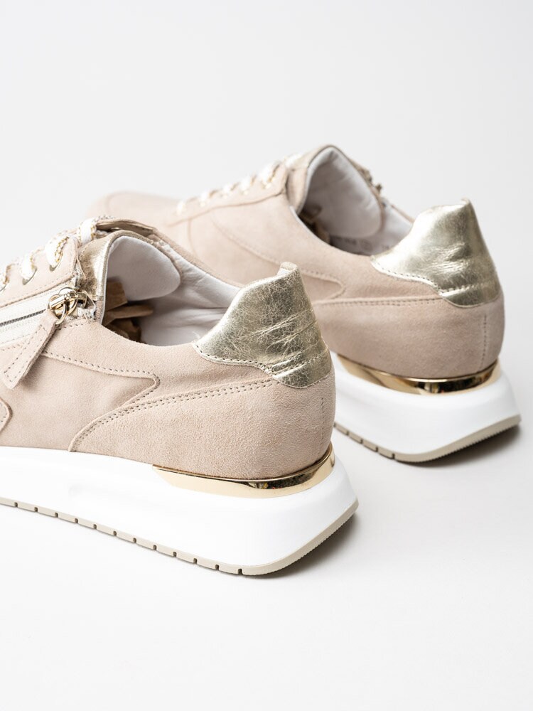 Gabor - Beige sneakers i nubuck