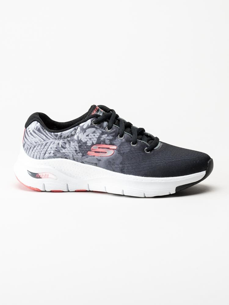 Skechers - Arch Fit New Tropic - Svart vita sportskor i textil