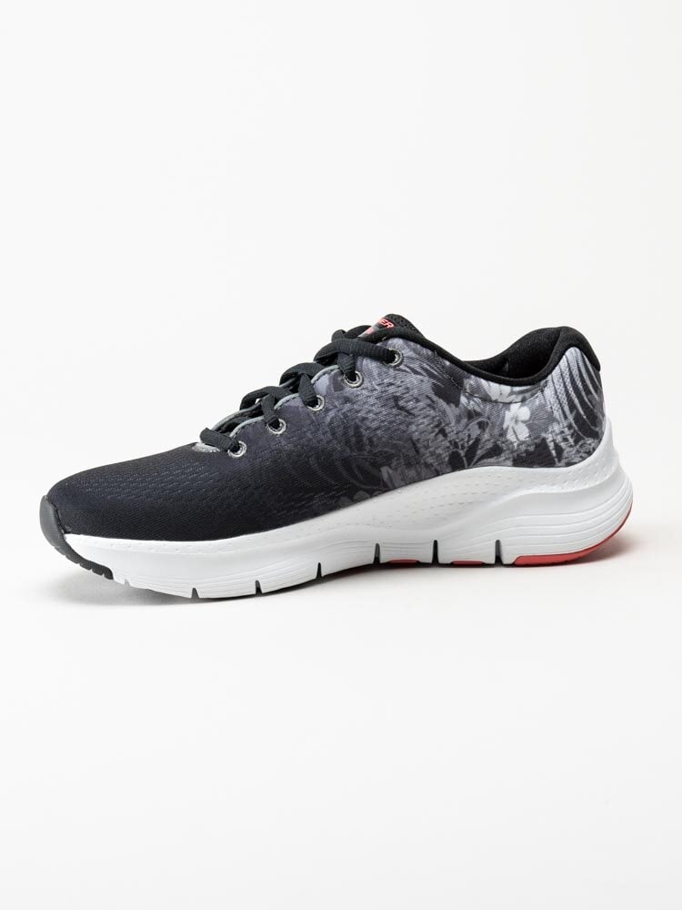 Skechers - Arch Fit New Tropic - Svart vita sportskor i textil