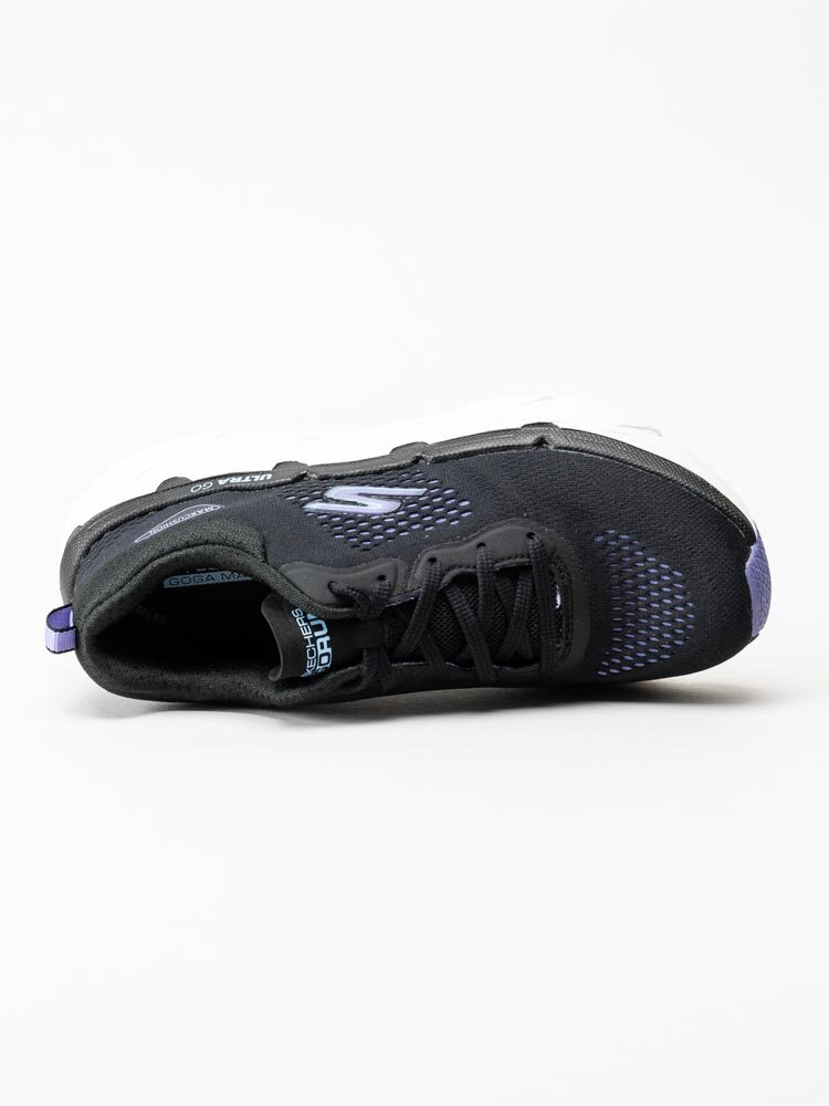 Skechers - Womens Max Cushioning Premier - Svarta sneakers i textil med lila detaljer