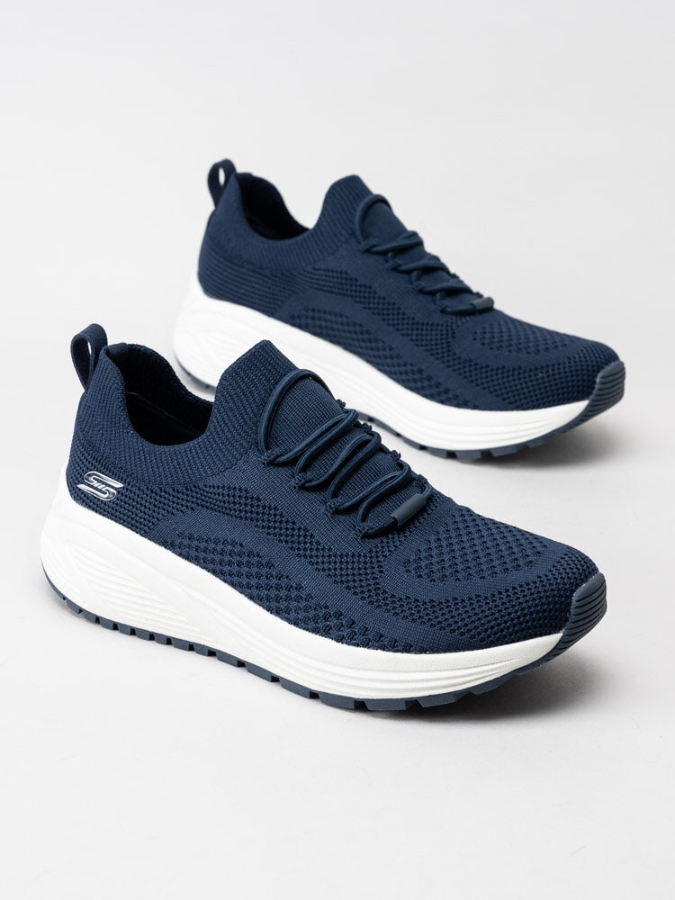 Skechers - BOBS Sparrow 2.0 - Marinblå slip on sneakers i textil