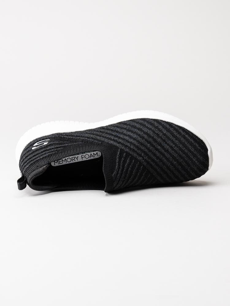 Skechers - Ultra Flex Cool Streak - Svarta slip on sneakers i textil