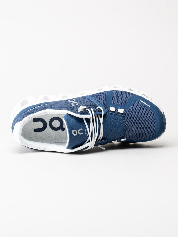 On - Cloud 5 - Blå sportiga sneakers i textil