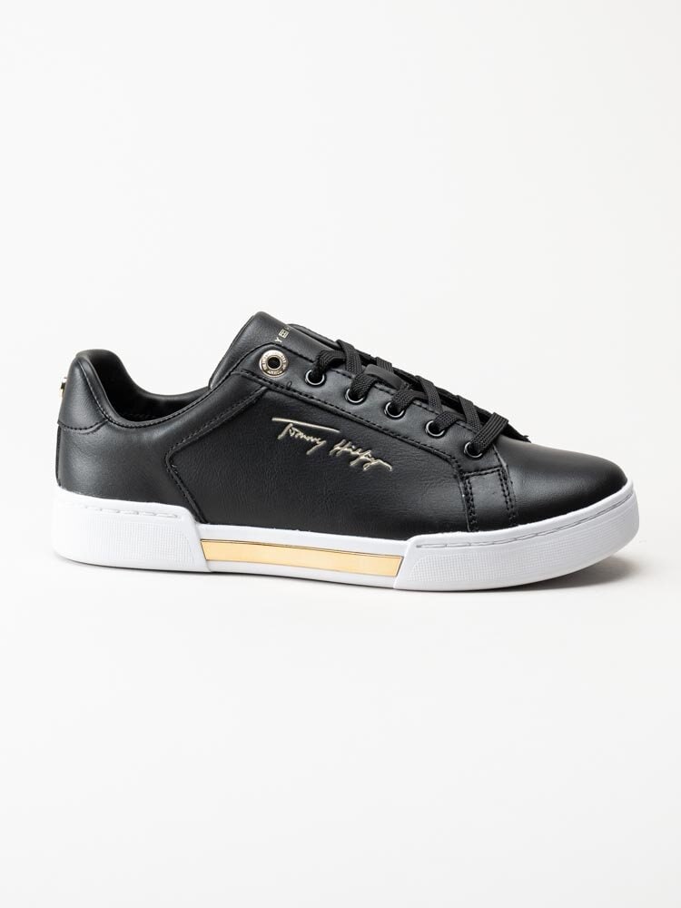 Tommy Hilfiger - TH Elevated Sneaker - Svarta sneakers i skinn