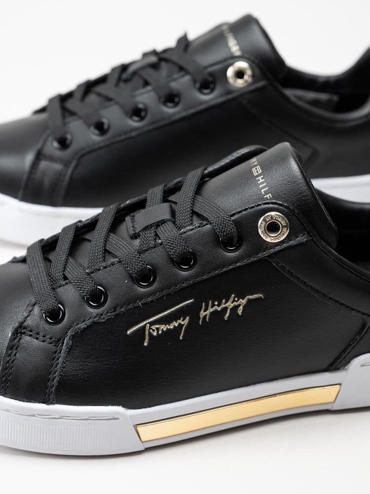 Tommy Hilfiger - TH Elevated Sneaker - Svarta sneakers i skinn