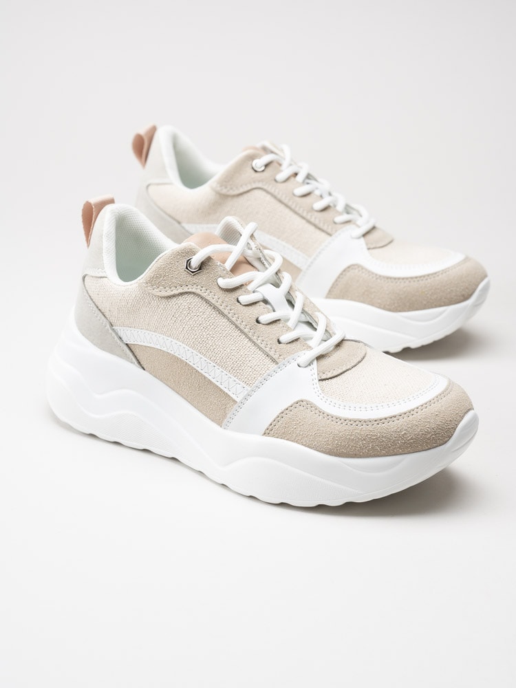 Duffy - Beige platåsneakers