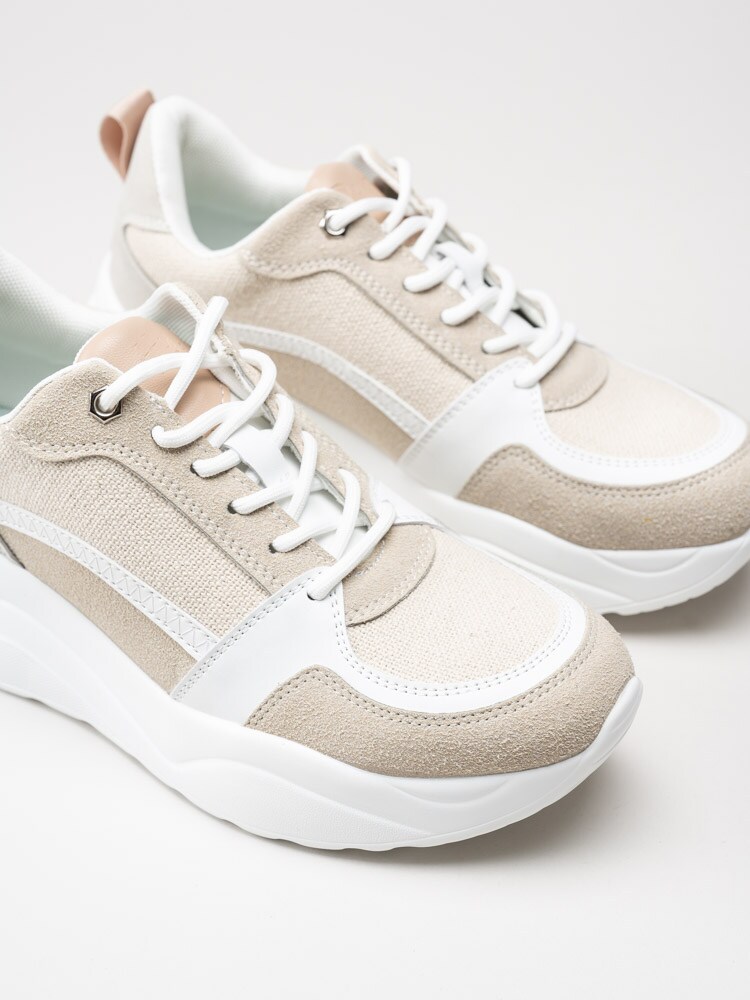 Duffy - Beige platåsneakers
