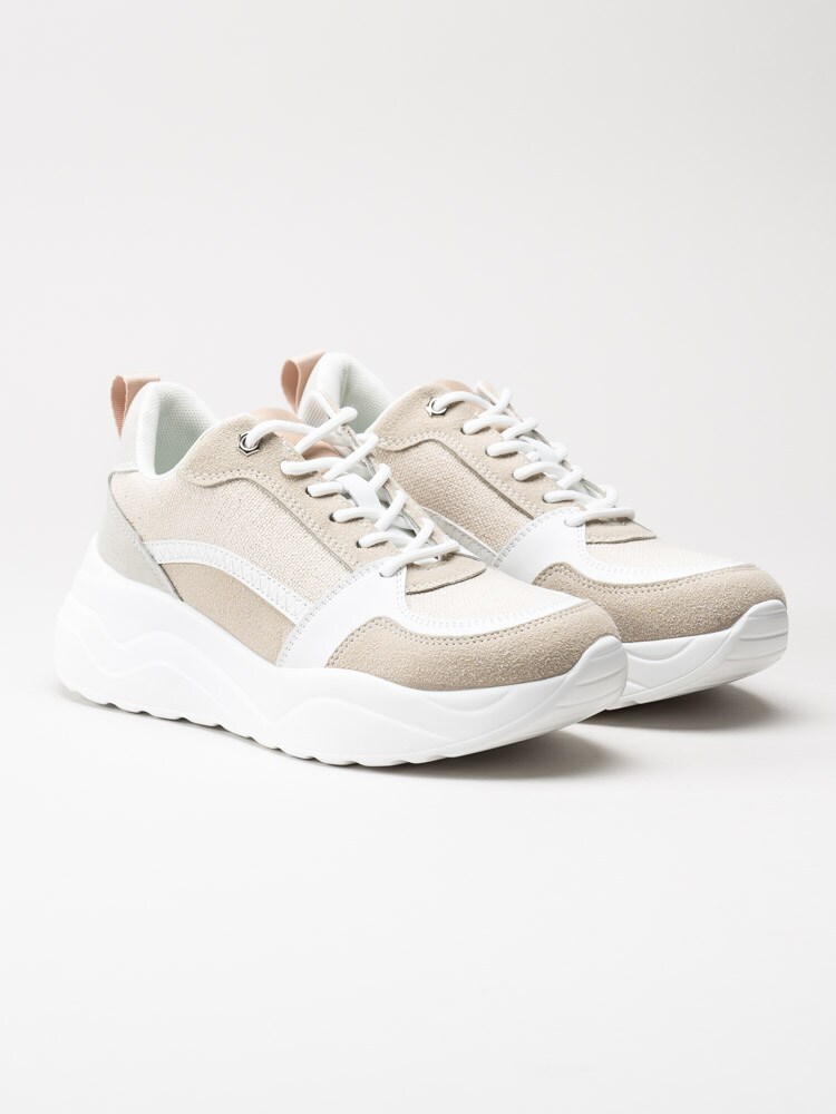 Duffy - Beige platåsneakers