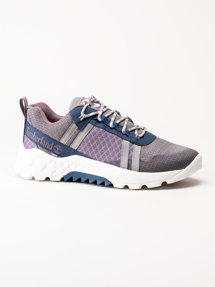 Timberland - Solar Wave LT Low - Grå lila grova sneakers i textil