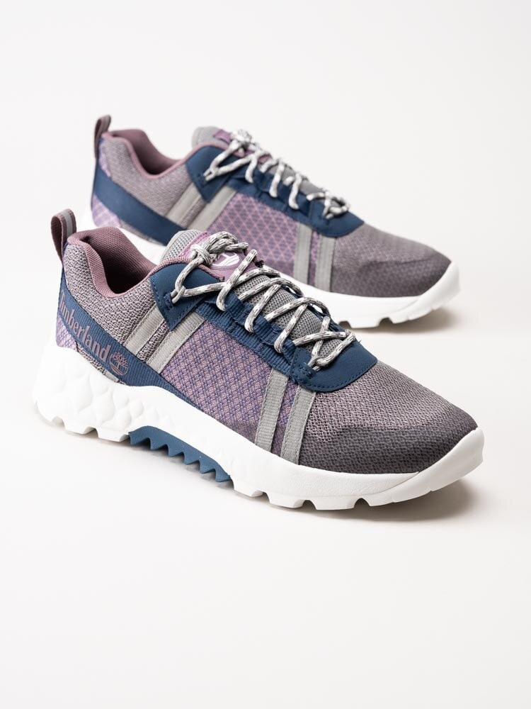 Timberland - Solar Wave LT Low - Grå lila grova sneakers i textil